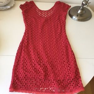 Worn 2x! Lace “gypsy” scoop back cap sleeve dress